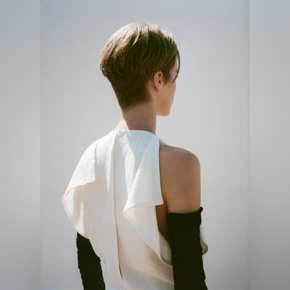 CIRC X ZARA DRAPED MINI DRESS Size M NWT - Picture 2 of 8